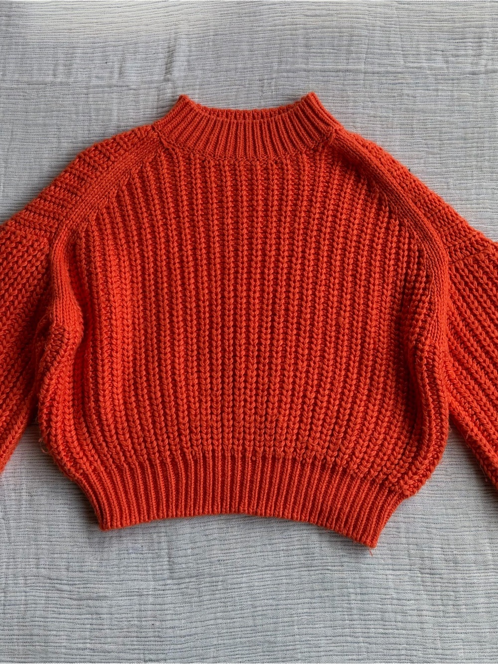 Lulu's Bright Orange Chunky Turtleneck Sweater